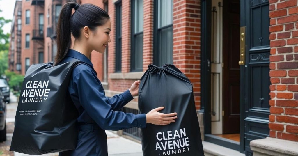 Professional laundry delivery van in Manhattan by Clean Avenue Laundry NYC