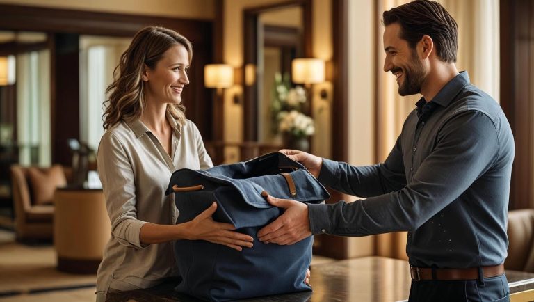 Hotel guest laundry bag ready for same-day pickup and delivery in New York City